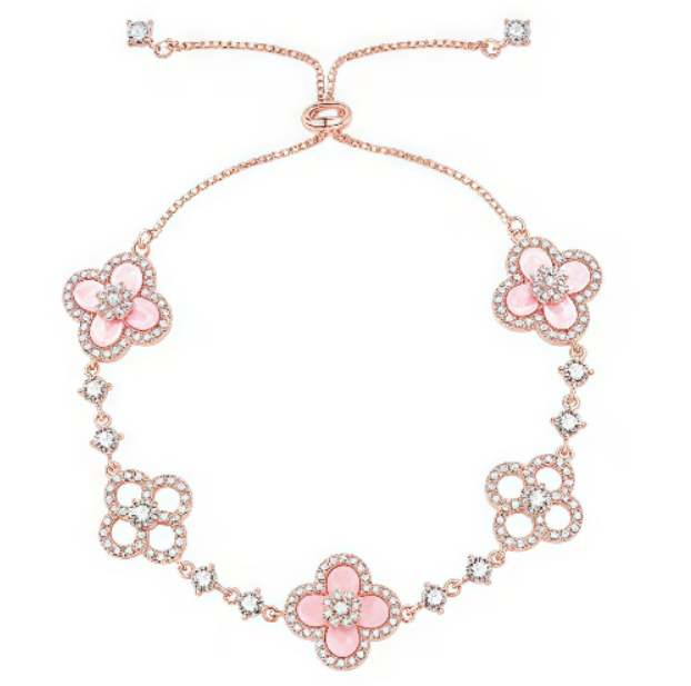 [Clover Jewelry]CLOVER 5 MOTIF PINK BLUE RED WHITE BRACELET