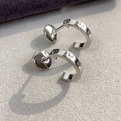 [Clover Jewelry]LOVE EARRINGS 2.65MM SILVER