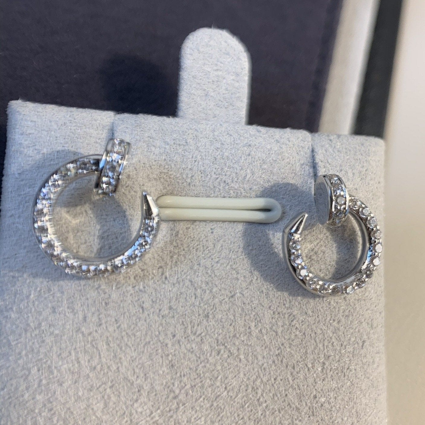 [Clover Jewelry]JUSTE EARRINGS SILVER DIAMONDS