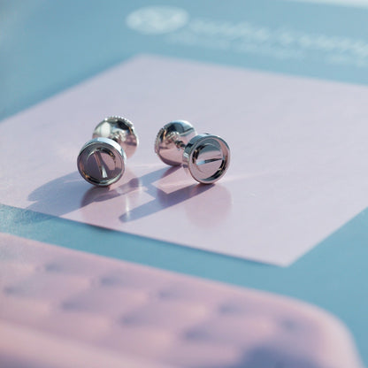 [Clover Jewelry]LOVE EARRINGS SILVER 10MM