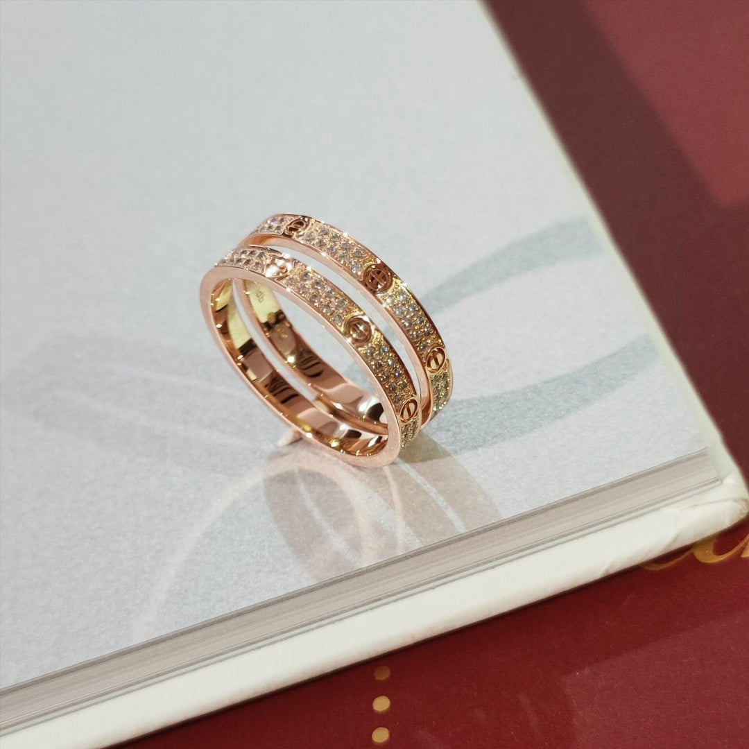 [Clover Jewelry]LOVE RING 2.65MM DIAMOND