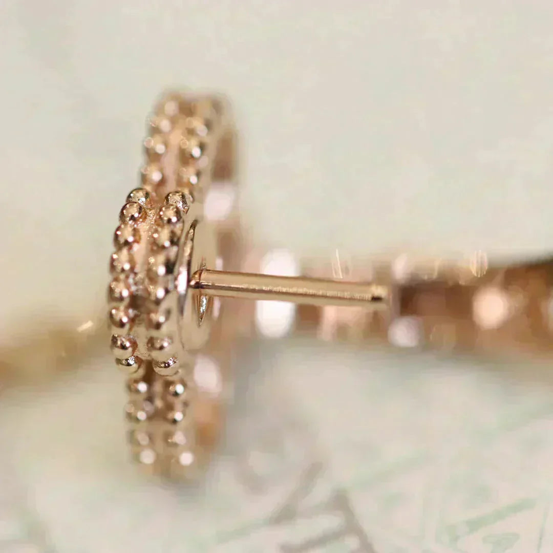 [Clover Jewelry]CLOVER MEDIUM 1 MOTIFS FUll DIAMOND EARRINGS