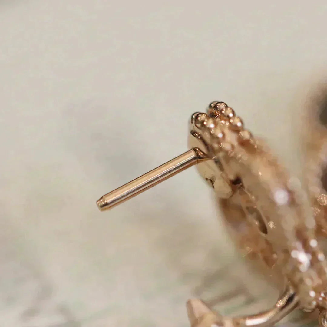 [Clover Jewelry]CLOVER MEDIUM 1 MOTIFS FUll DIAMOND EARRINGS