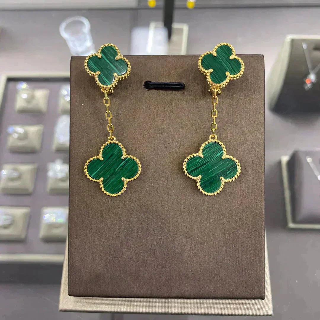 [Clover Jewelry]CLOVER 2 MOTIFS  EARRINGS (MULTIPLE CHOICESC