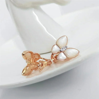 [Clover Jewelry]BUTTERFLY MOP DIAMOND EARRINGS