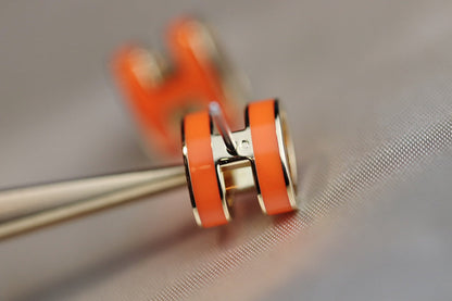 [Clover Jewelry]MINI POP H EARRINGS ORANGE