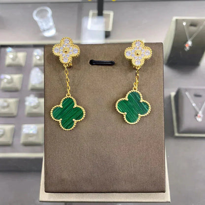 [Clover Jewelry]CLOVER  2 MOTIFS  DIAMOND  EARRINGS (MULTIPLE CHOICESç´