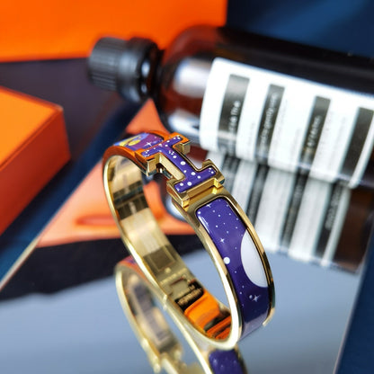 [Clover Jewelry]H STAR AND MOON BRACELET 12MM