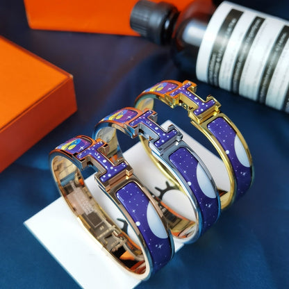 [Clover Jewelry]H STAR AND MOON BRACELET 12MM