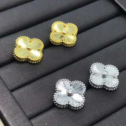 [Clover Jewelry]CLOVER MINI 9.5MM LASER EARRINGS