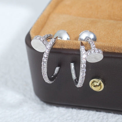 [Clover Jewelry]JUSTE EARRINGS 12.75MM SILVER DIAMOND