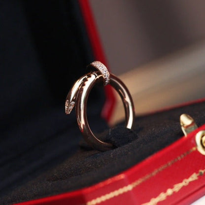 [Clover Jewelry]JUSTE RING 2.65MM PINK GOLD DIAMOND