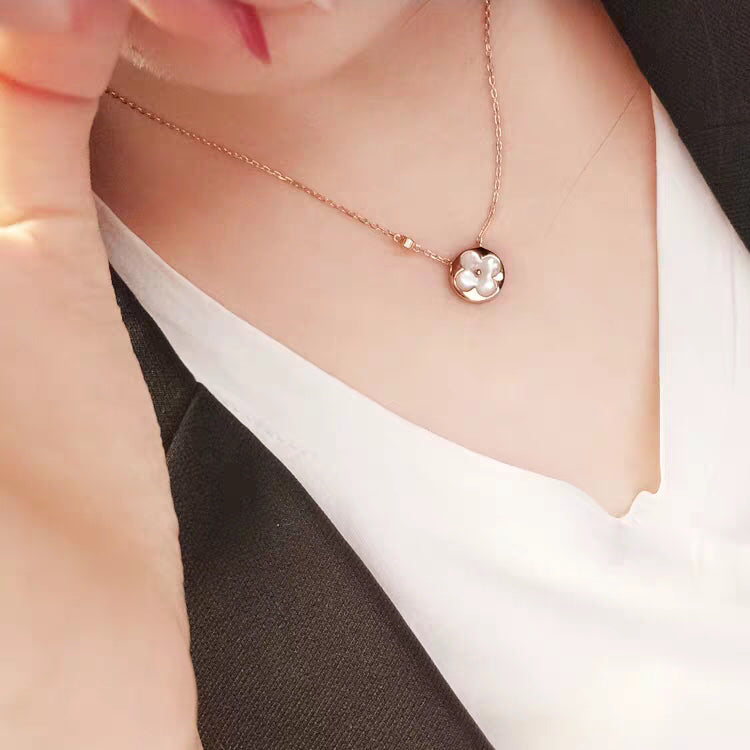 [Clover Jewelry]SUN MOP GOLD 1 DIAMOND NECKLACE