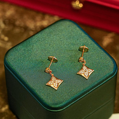 [Clover Jewelry]STAR DIAMONDS EARRINGS GOLD