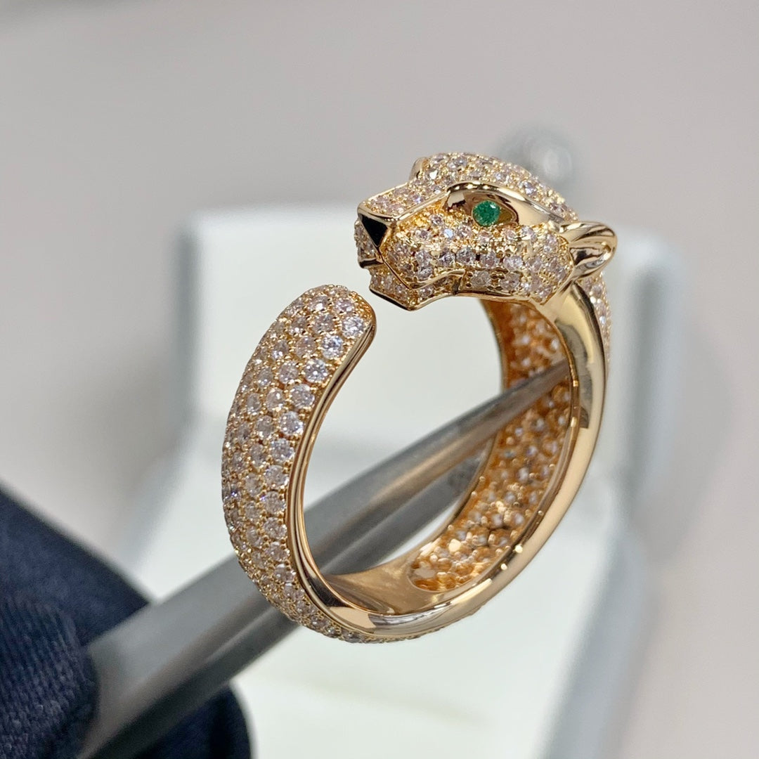 [Clover Jewelry]PANTHERE PINK GOLD DIAMOND RING