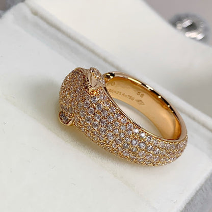 [Clover Jewelry]PANTHERE PINK GOLD DIAMOND RING