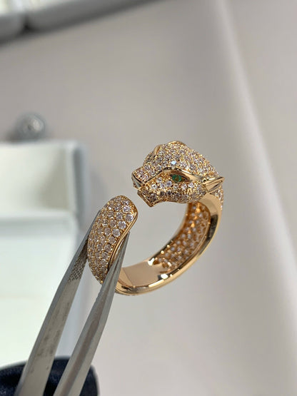 [Clover Jewelry]PANTHERE PINK GOLD DIAMOND RING
