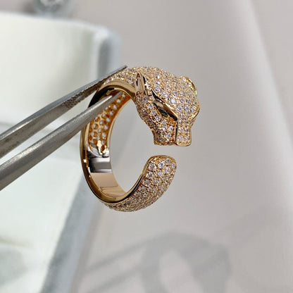 [Clover Jewelry]PANTHERE PINK GOLD DIAMOND RING