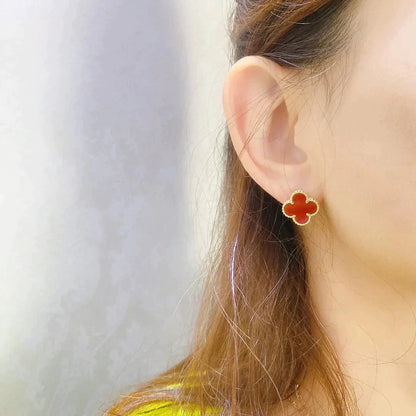 [Clover Jewelry]CLOVER MEDIUM 1 MOTIFS CARNELIAN  EARRINGS