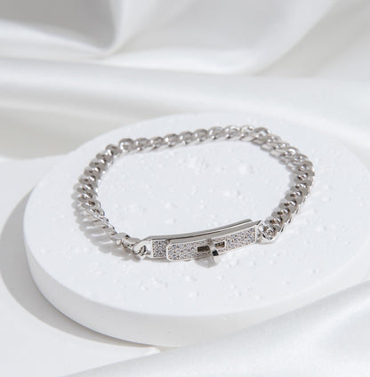 [Clover Jewelry]KELLY CHAIN SILVER DIAMOND BRACELET