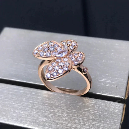 [Clover Jewelry]BUTTERFLY PINK GOLD DIAMOND RING