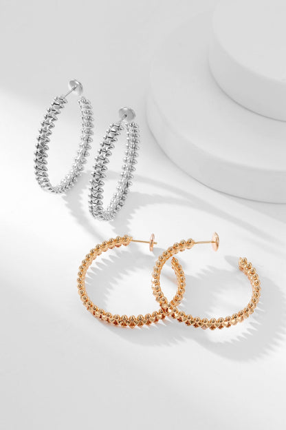 [Clover Jewelry]CLASH HOOP EARRINGS
