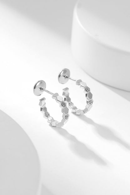 [Clover Jewelry]BEE LOVE DIAMOND HOOP EARRINGS