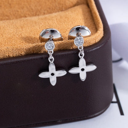 [Clover Jewelry]VIDYLLE SILVER DIAMOND MINI DROP EARRINGS