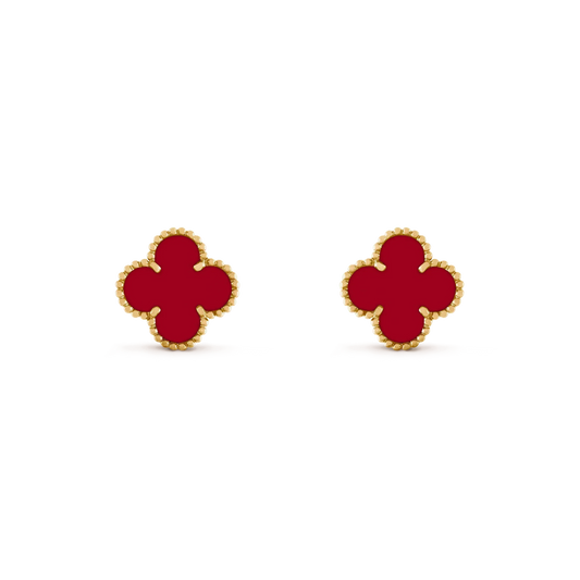 [Clover Jewelry]CLOVER MEDIUM 1 MOTIFS CARNELIAN  EARRINGS
