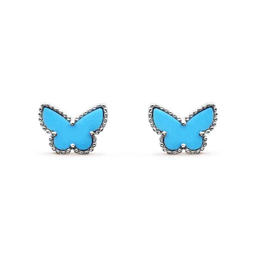 [Clover Jewelry]BUTTERFLY TURQUOISE EARRINGS SILVER