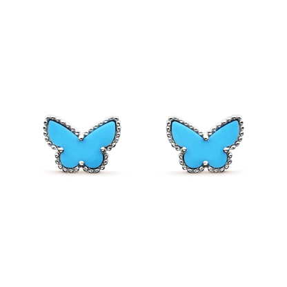 [Clover Jewelry]BUTTERFLY TURQUOISE EARRINGS SILVER