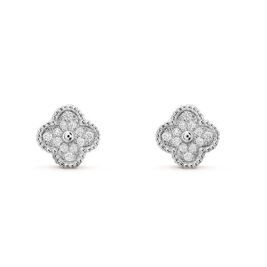 [Clover Jewelry]CLOVER MINI DIAMOND STUD EARRINGS