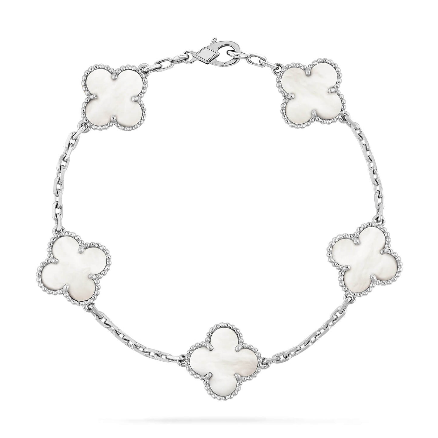 [Clover Jewelry]CLOVER SILVER MOP 5 MOTIF BRACELET