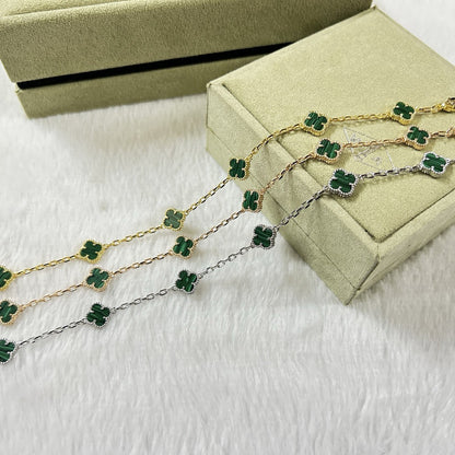 [Clover Jewelry]CLOVER 6 MOTIF MALACHITE BRACELET