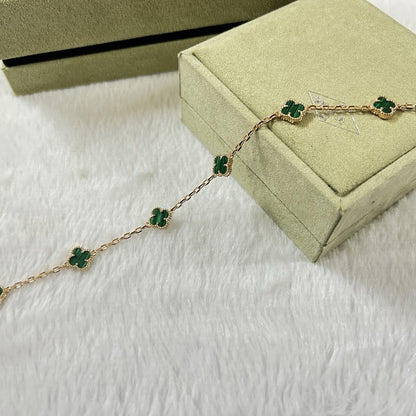 [Clover Jewelry]CLOVER 6 MOTIF MALACHITE BRACELET