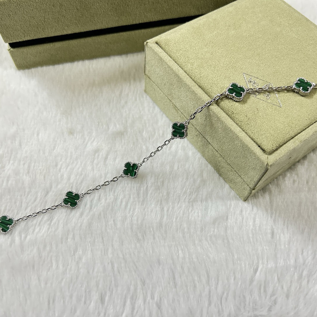 [Clover Jewelry]CLOVER 6 MOTIF MALACHITE BRACELET