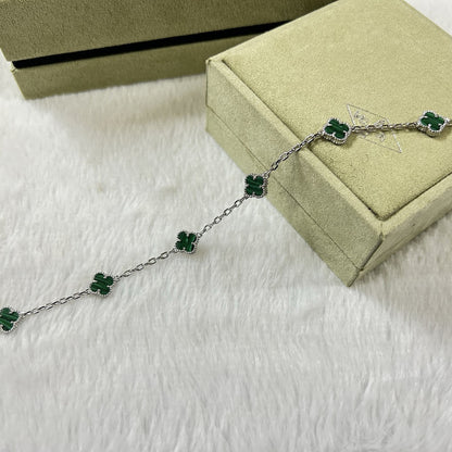 [Clover Jewelry]CLOVER 6 MOTIF MALACHITE BRACELET
