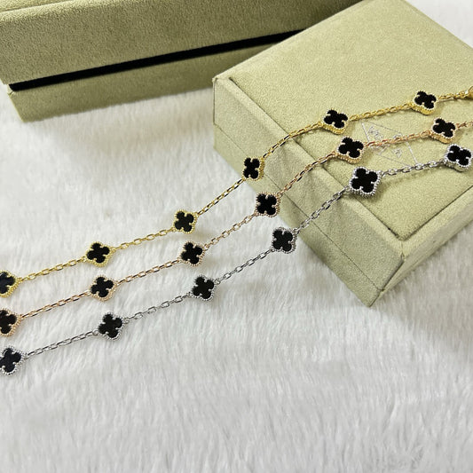 [Clover Jewelry]CLOVER 6 MOTIF  ONYXS BRACELET