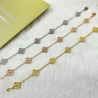 [Clover Jewelry]CLOVER 6 MOTIF DIAMOND BRACELET