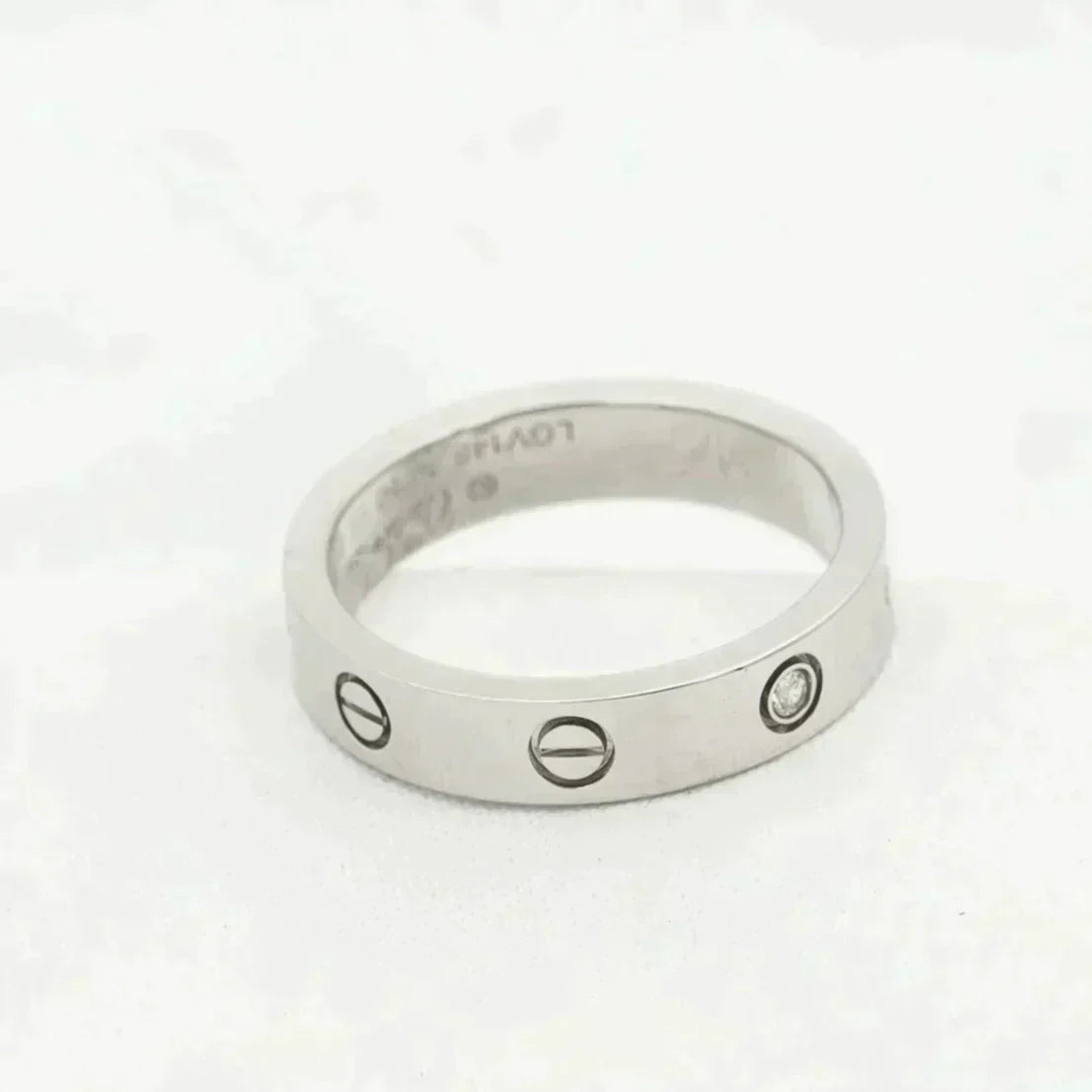 [Clover Jewelry]LOVE RING 4MM 1 DIAMOND SILVER