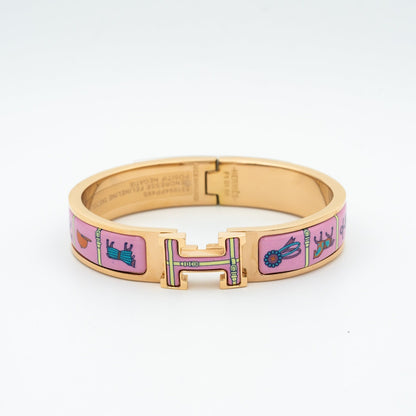 [Clover Jewelry]H PINK GOLD BRACELET PINK CERAMIC