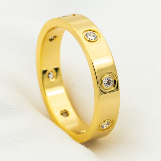 [Clover Jewelry]LOVE RING 3.6MM 8 DIAMONDS