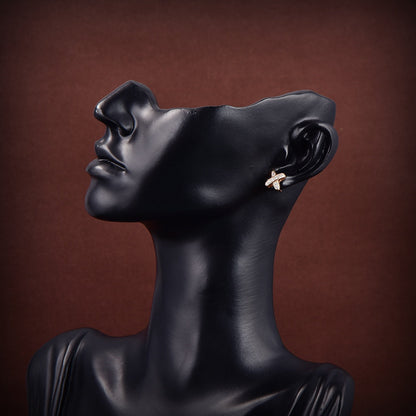 [Clover Jewelry]JEUX DE GOLD DIAMOND EARRINGS