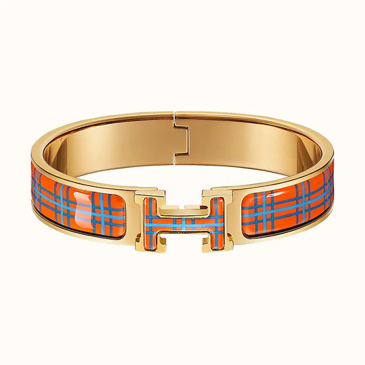 [Clover Jewelry]H TARTAN BRACELET 12MM