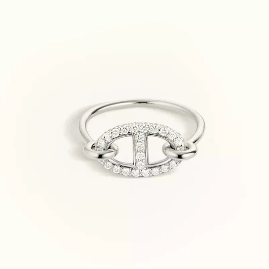 [Clover Jewelry]RONDE SMALL SILVER DIAMOND RING