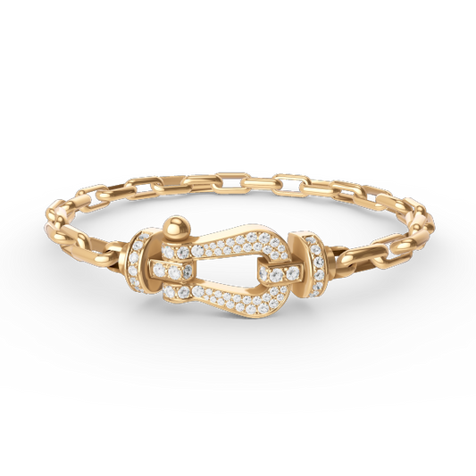 [Clover Jewelry]FORCE LARGE HORSESHOE CLASP  METAL BRACELET