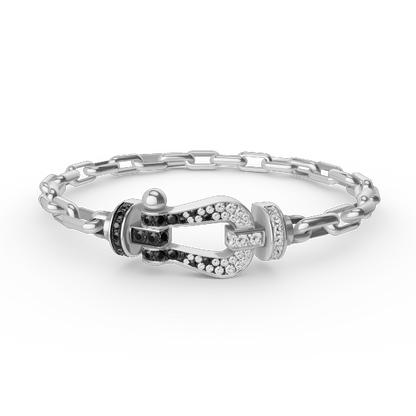 [Clover Jewelry]FORCE LARGE HORSESHOE CLASP  METAL BRACELET
