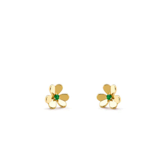 [Clover Jewelry]FRIVOLE  FLOWER MALACHITE EARRINGS