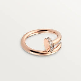[Clover Jewelry]JUSTE RING 2.65MM PINK GOLD DIAMOND
